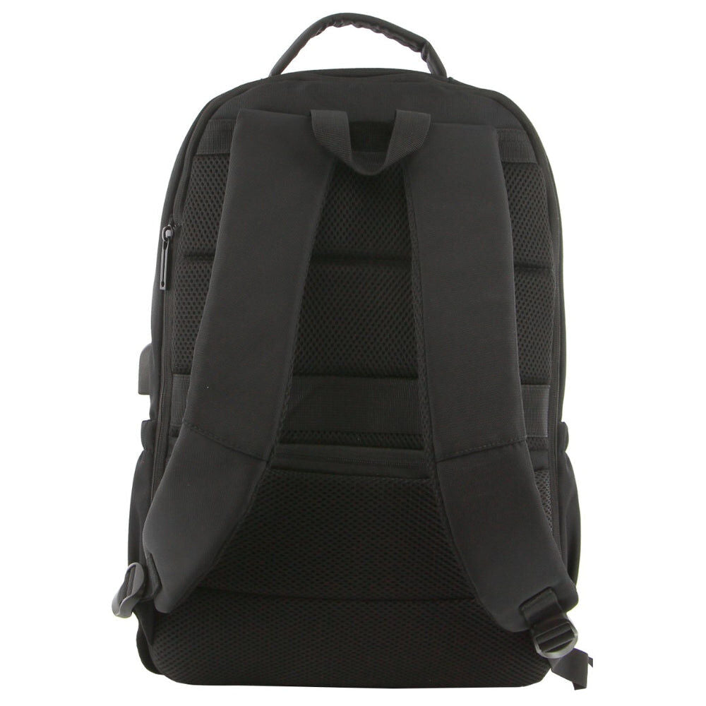 Pierre Cardin Travel & Business Backpack Bag w/ Built-In USB Port in Black