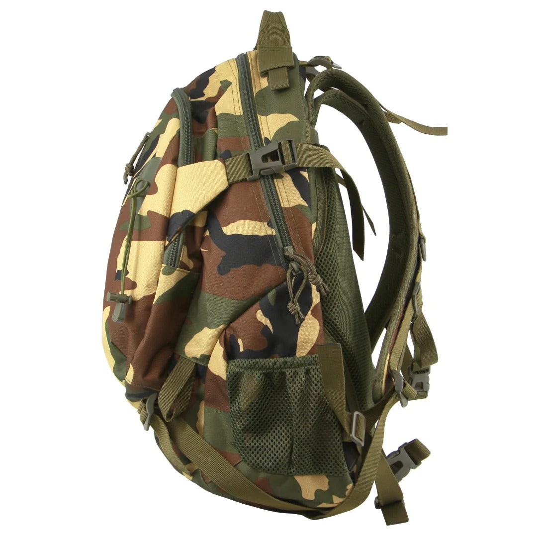 Pierre Cardin Mens Backpack Shoulder Bag Travel Outdoor - Army Camouflage