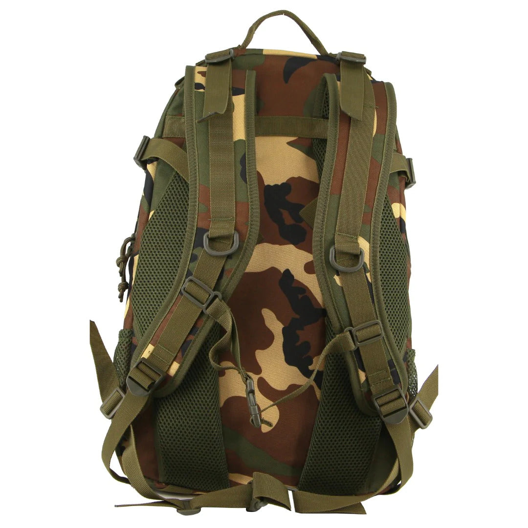 Pierre Cardin Mens Backpack Shoulder Bag Travel Outdoor - Army Camouflage