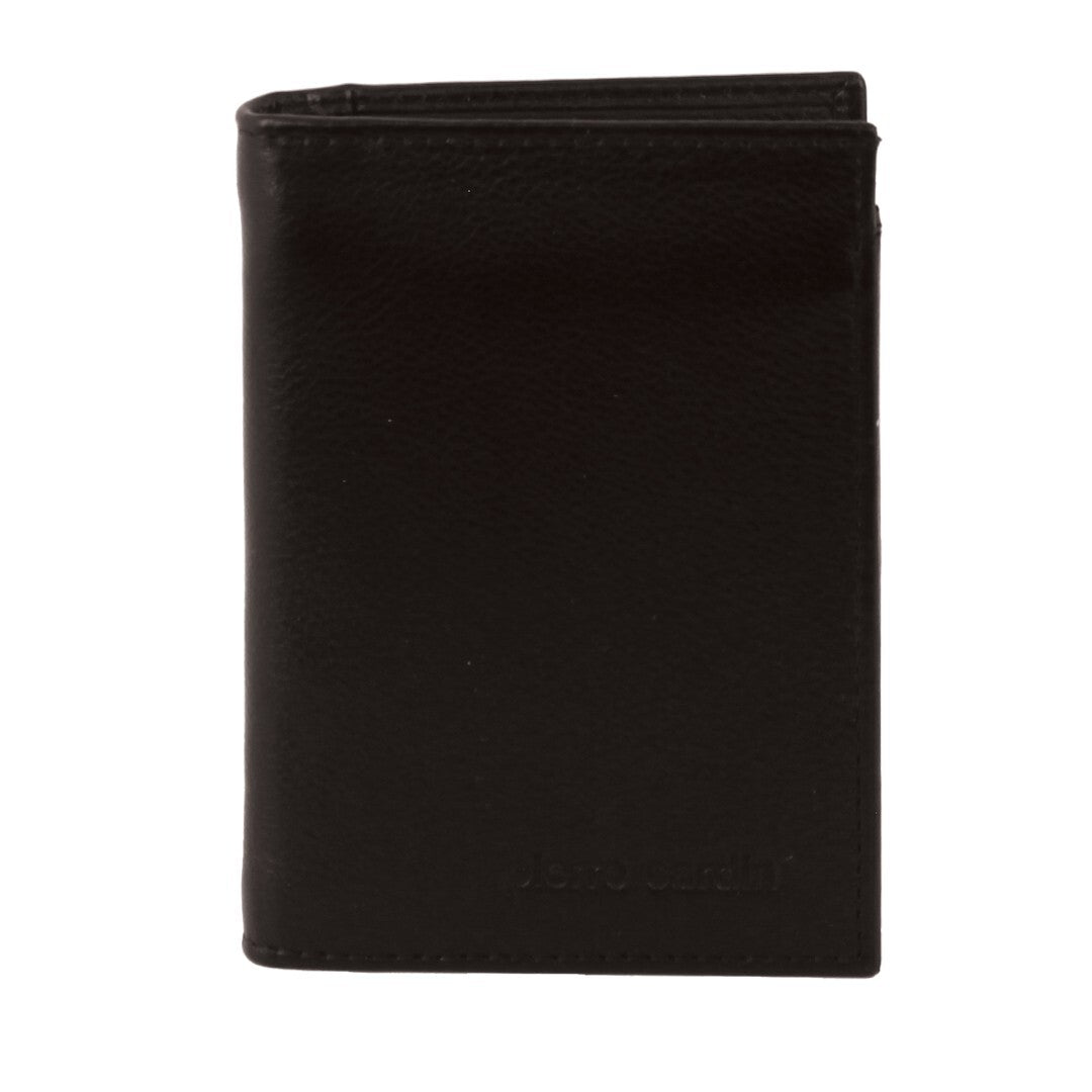 Pierre Cardin Mens Rustic Genuine Leather Wallet RFID in Black