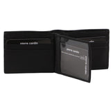 Pierre Cardin Mens Leather Bi-Fold Wallet w/ RFID Protection in Black