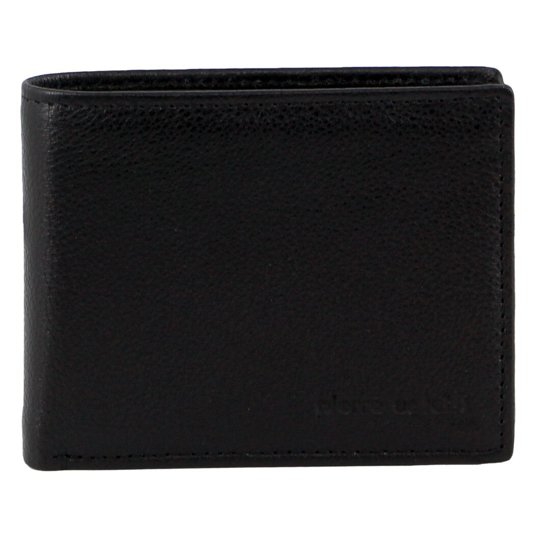 Pierre Cardin Mens Leather Bi-Fold Wallet w/ RFID Protection in Black