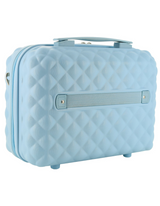 Pierre Cardin Beauty Case Hard Shell Makeup Cosmetic Organizer Travel in Blue