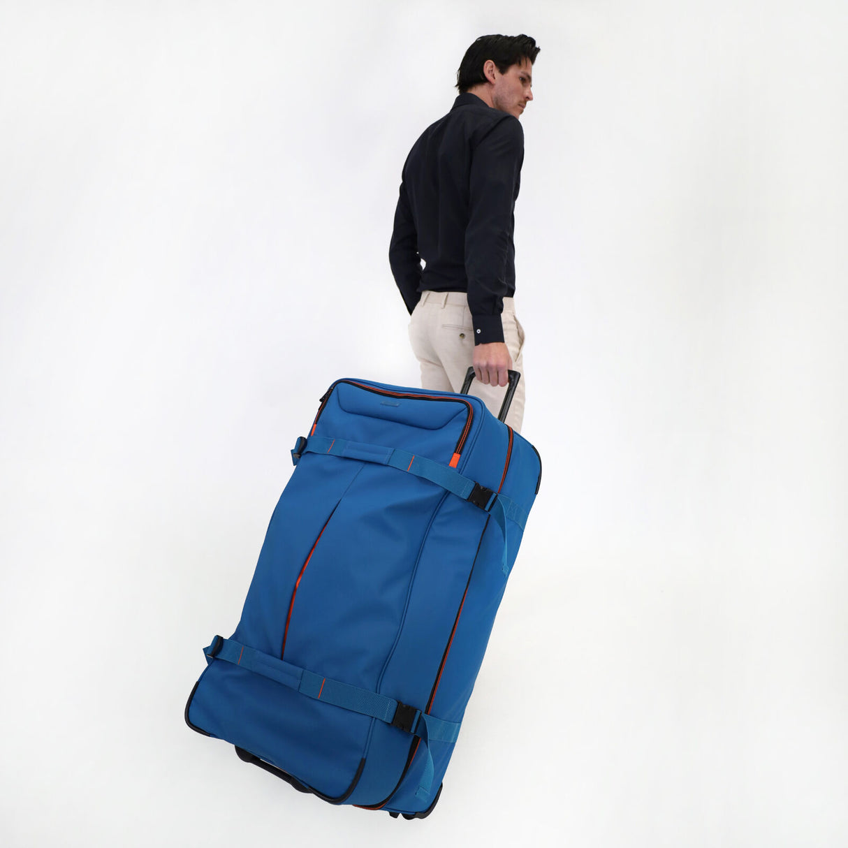 Set of 2 Pierre Cardin Water-Repellent Trolley Bags - Medium (72cm) & Large (82cm) - Blue, Expandable, TSA Lock