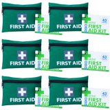 6x Mini First Aid Kit 258pcs Total Emergency Medical Travel Pocket Set Family Home Car