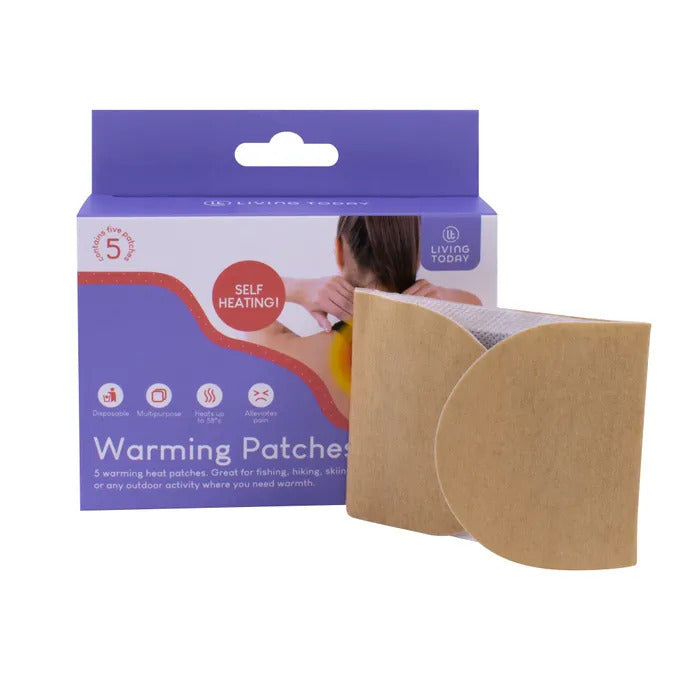 1 Pack of 5 Warming Patches Soft Self Heating Patch Hiking Fishing Skiing