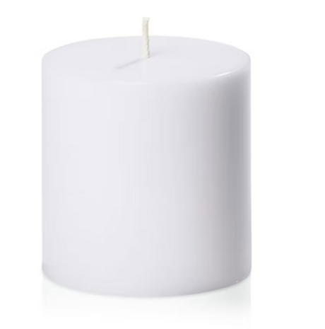 54x Premium Church Candle Pillar Candles White Unscented Lead Free 20Hrs - 5*10cm