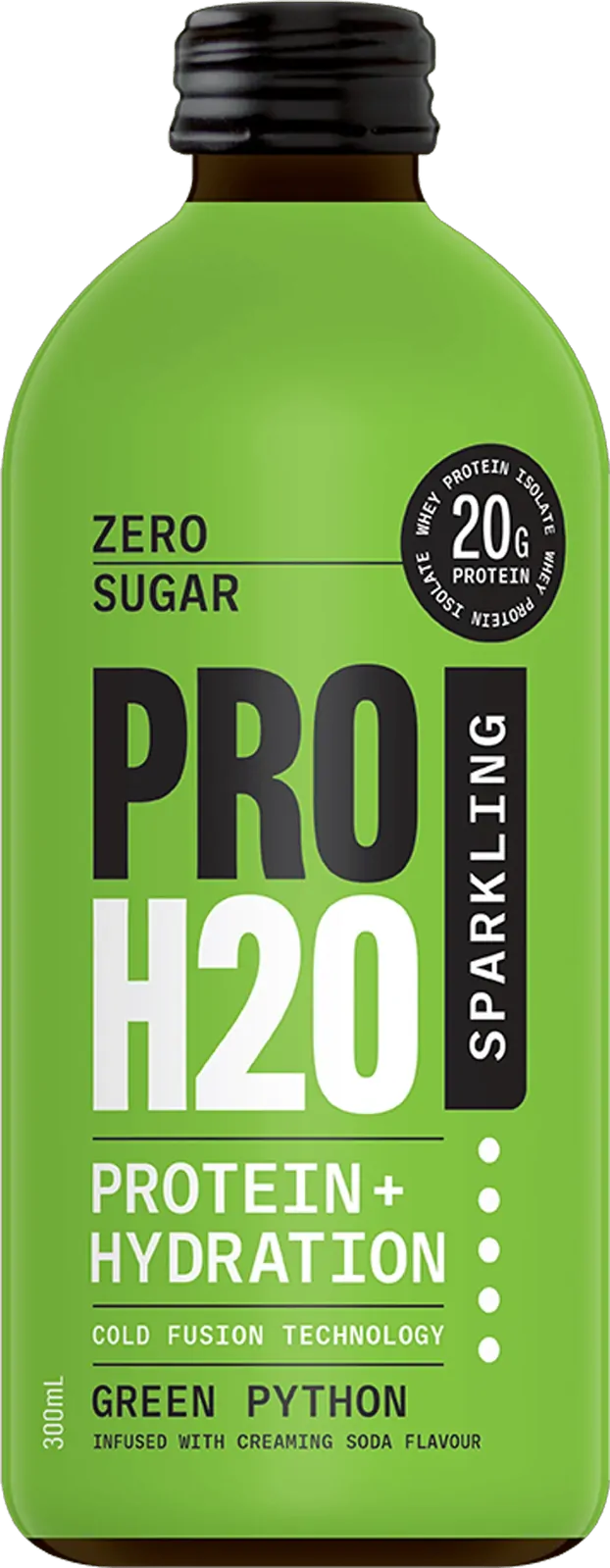 PRO H20 Sparkling 20g Protein Hydration Drink Zero Sugar Hydrate - Green Python