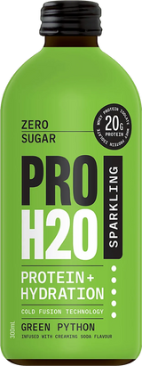 PRO H20 Sparkling 20g Protein Hydration Drink Zero Sugar Hydrate - Green Python