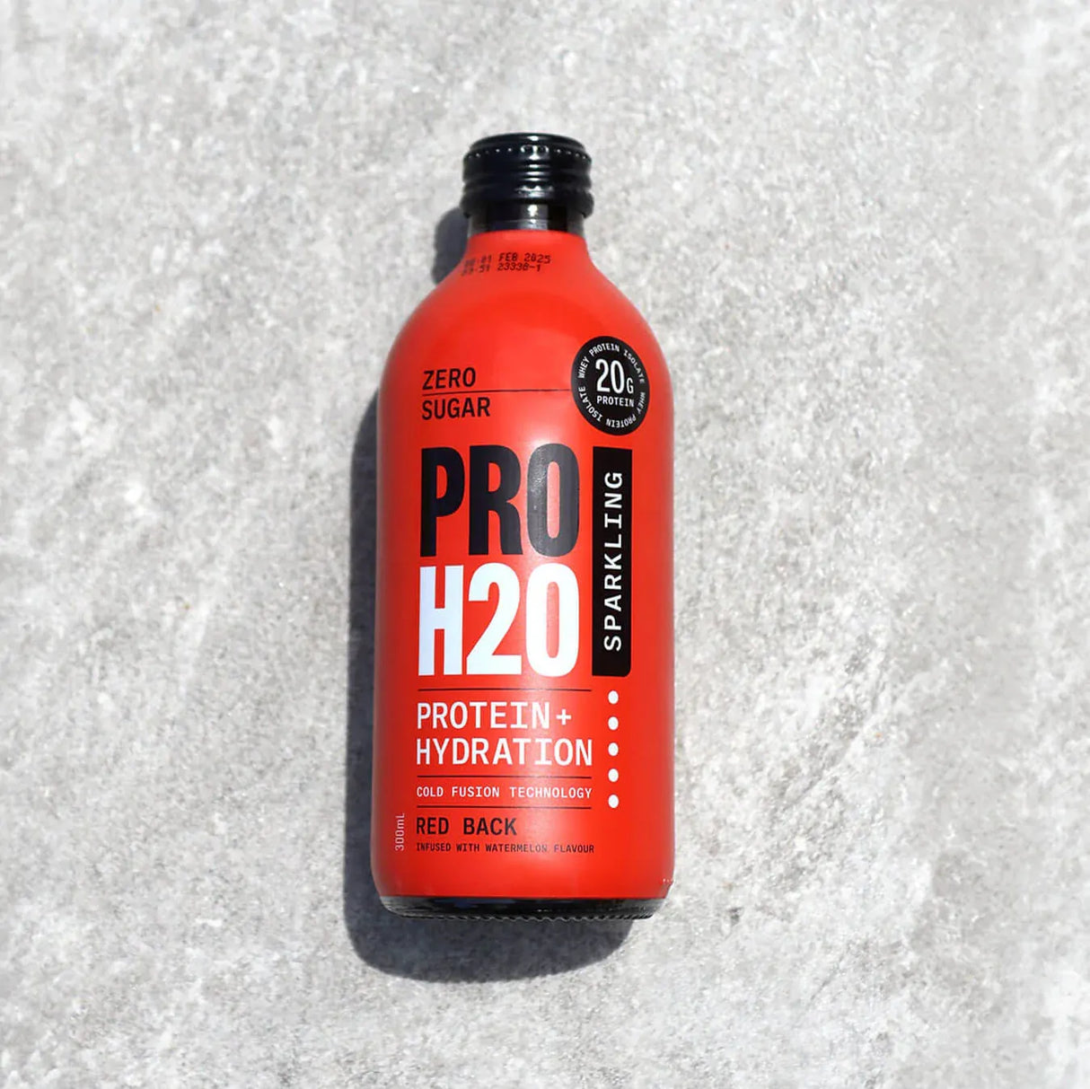 PRO H20 Sparkling Water 20g Protein Hydration Drink Zero Sugar - Red Back