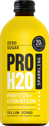 PRO H20 Sparkling Water 20g Protein Hydration Drink Zero Sugar - Yellow Dingo