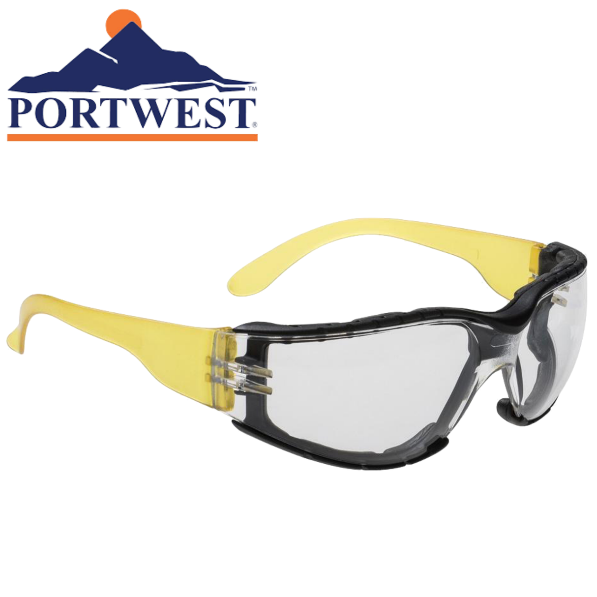 Portwest Wrap Around Safety Glasses Spectacles Clear Lens Work Workwear