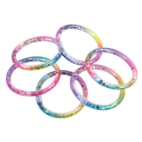 6pcs Glitter Bracelets Birthday Party Loot Bag Toys Fillers Childrens Prizes