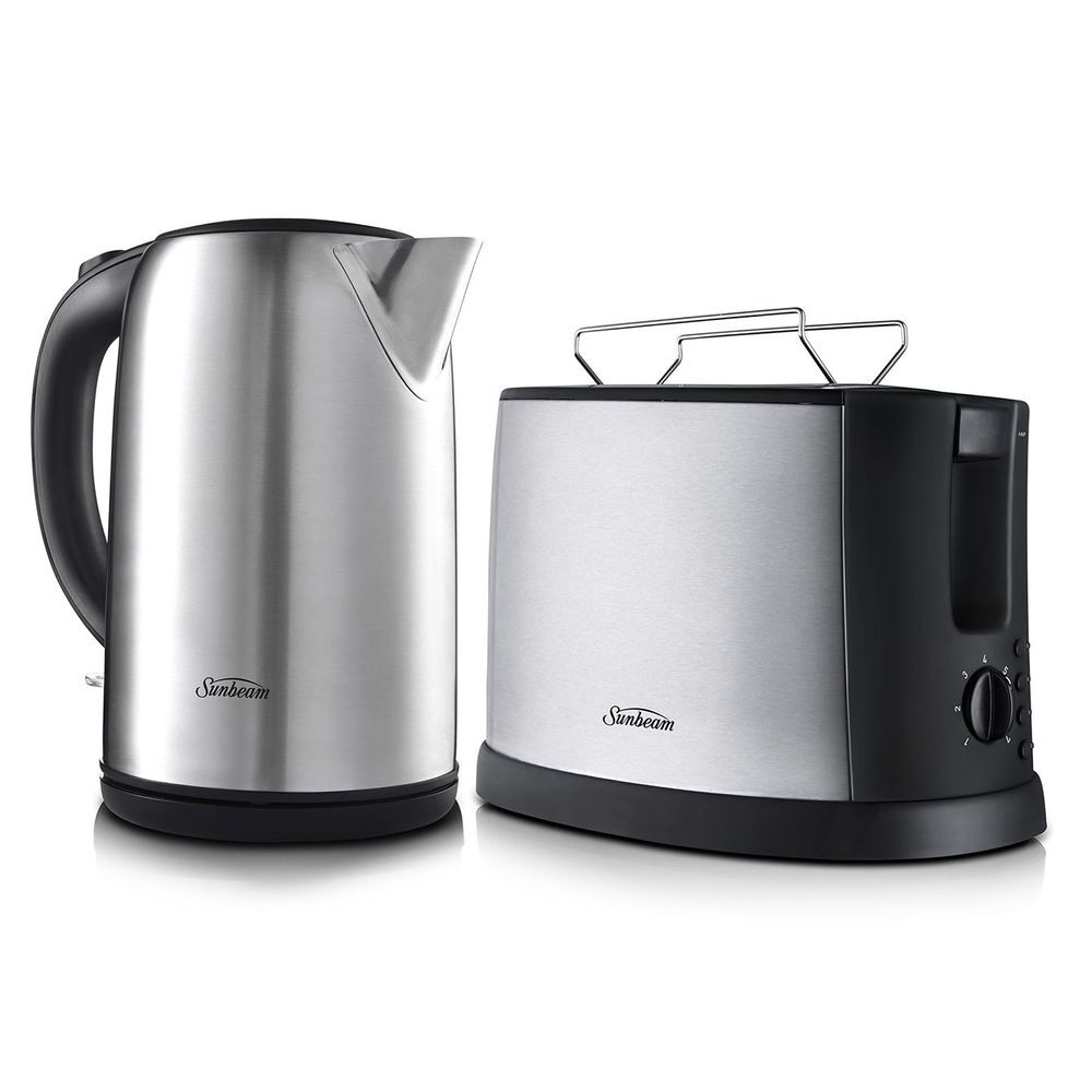 Sunbeam Breakfast Essentials Kettle & Toaster Stainless Steel Cordless Combo Set