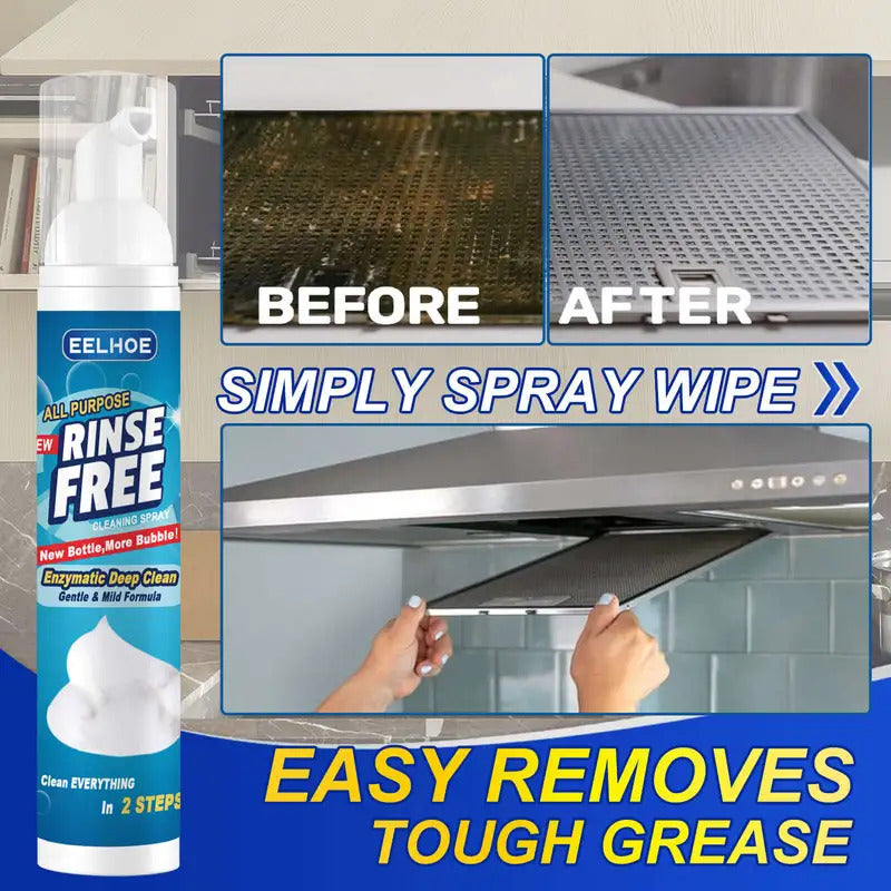 All-Purpose Rinse-Free Cleaning Spray - Powerful Multi-Purpose Foam Cleaner