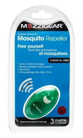 Mozzigear Ultrasonic Mosquito Repeller Sound Frequency Non-Toxic - Assorted Colours