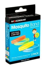 Mozzigear Mosquito Kids Wrist Band Repellent Camping Hiking Non-Toxic Childrens 2pk