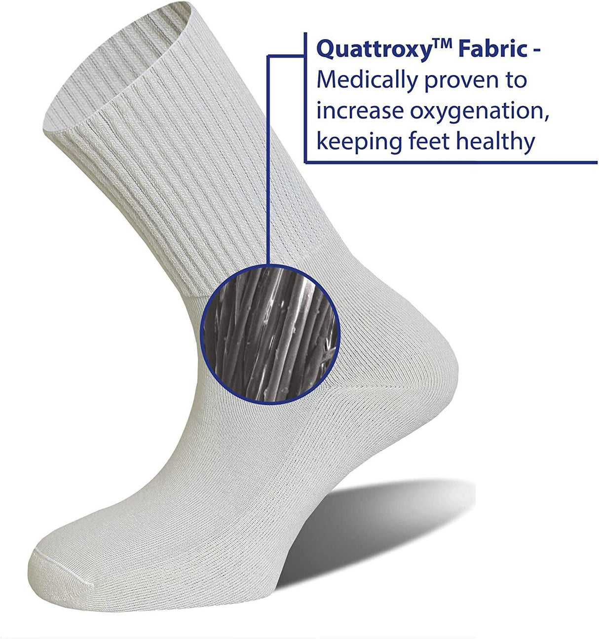 REFLEXA Diabetic Socks Flat Toe Seam Comfort Medical Circulation Health Sock