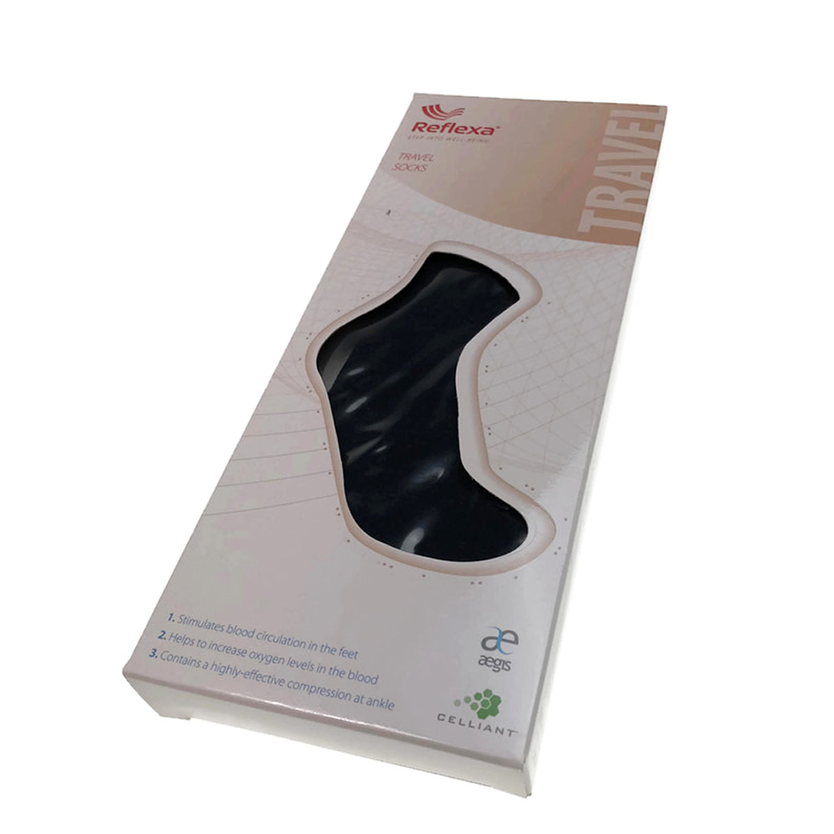 REFLEXA Luxury Travel Compression Socks Foot Circulation Plantar DVT Varicose