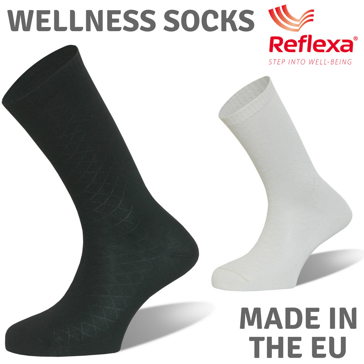 REFLEXA Wellness Socks Celliant Aegis Technology Crew Style MADE IN EUROPE