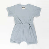 Ponchik Babies + Kids - Ribbed Cotton Romper - Capri Blue