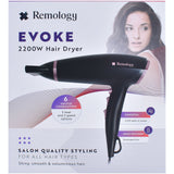 Remology Evoke Electric Hair Blow Dryer Styling Tool 2200W in Black