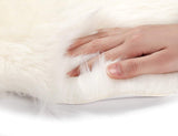 Australian Sheepskin Lambskin Rug Long Wool Fluffy Genuine Skin Rug in White