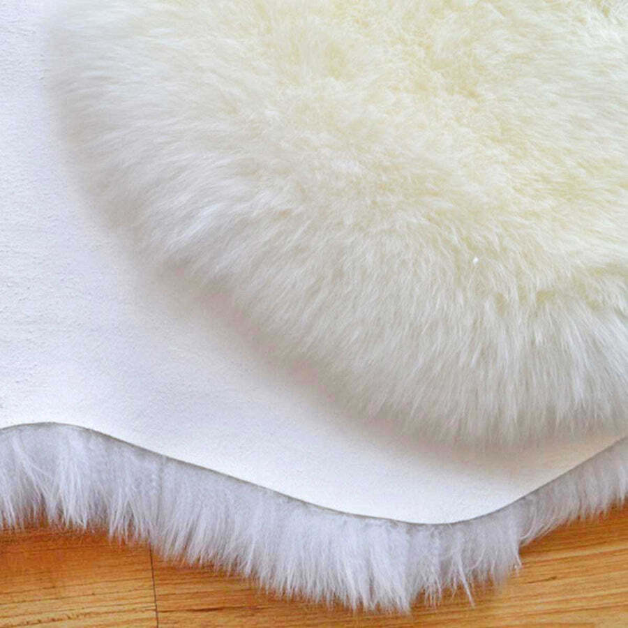 Australian Sheepskin Lambskin Rug Long Wool Fluffy Genuine Skin Rug in White