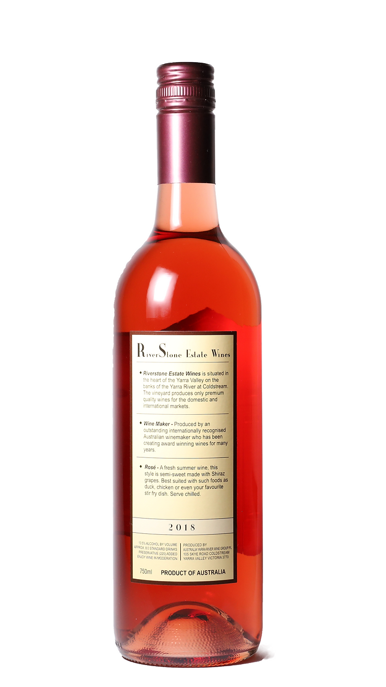 12x 2018 Riverstone Estate Rosé Red Wine Yarra Valley - 750ml Bottle