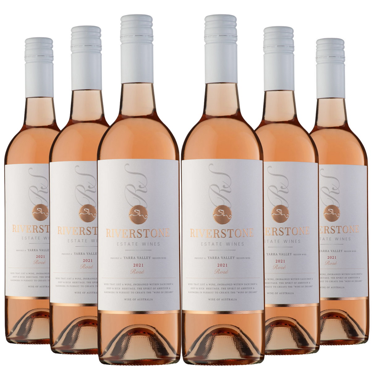 6x 2021 Riverstone Estate Rose Red Wine Yarra Valley - 750ml Bottle