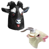 GOAT RUBBER MASK Latex Head Face Halloween Costume Party Animal Cosplay Sheep - Black