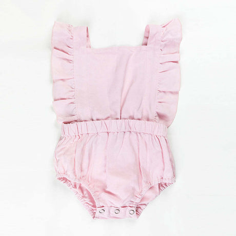 Ponchik Babies + Kids Ruffle Back Romper - Lemonade