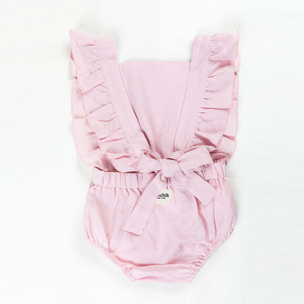 Ponchik Babies + Kids Ruffle Back Romper - Lemonade