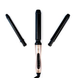 H2D X3 Professional Curling Wand Ceramic Curler Roller - Rose Gold