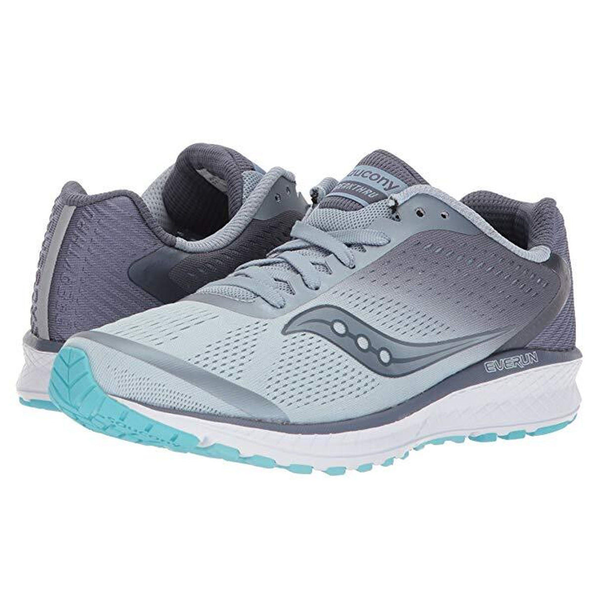 Saucony Womens Breakthru 4 Sneakers Runners Running Shoes - Fog/Grey/Blue