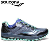 Saucony Womens Peregrine 8 Sneakers Runners Running Shoes - Green/Violet/Aqua