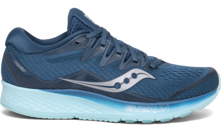 Saucony Womens Ride ISO 2 Runners Sneakers Shoes - Blue/Aqua