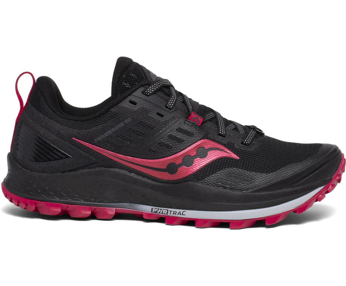 Saucony Womens Peregrine Running Shoe - Black/Red