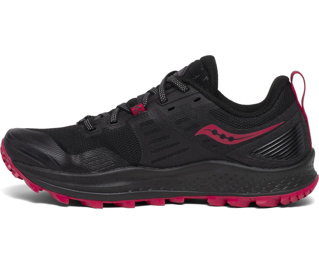 Saucony Womens Peregrine Running Shoe - Black/Red