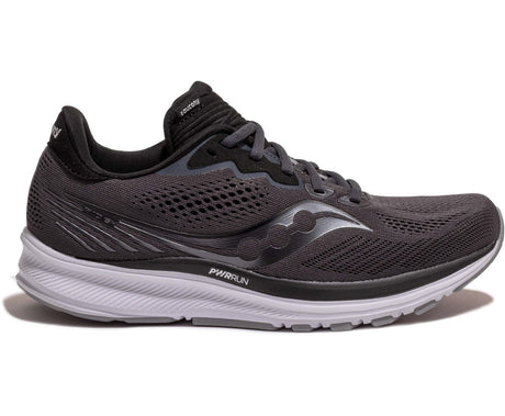 Saucony Womens Ride 14 Shoes Runners Sneakers Running - Black/White