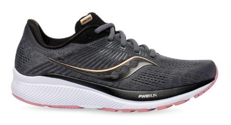 Saucony Womens Wide Guide 14 Shoes Runners Sneakers Running - Charcoal/Rose