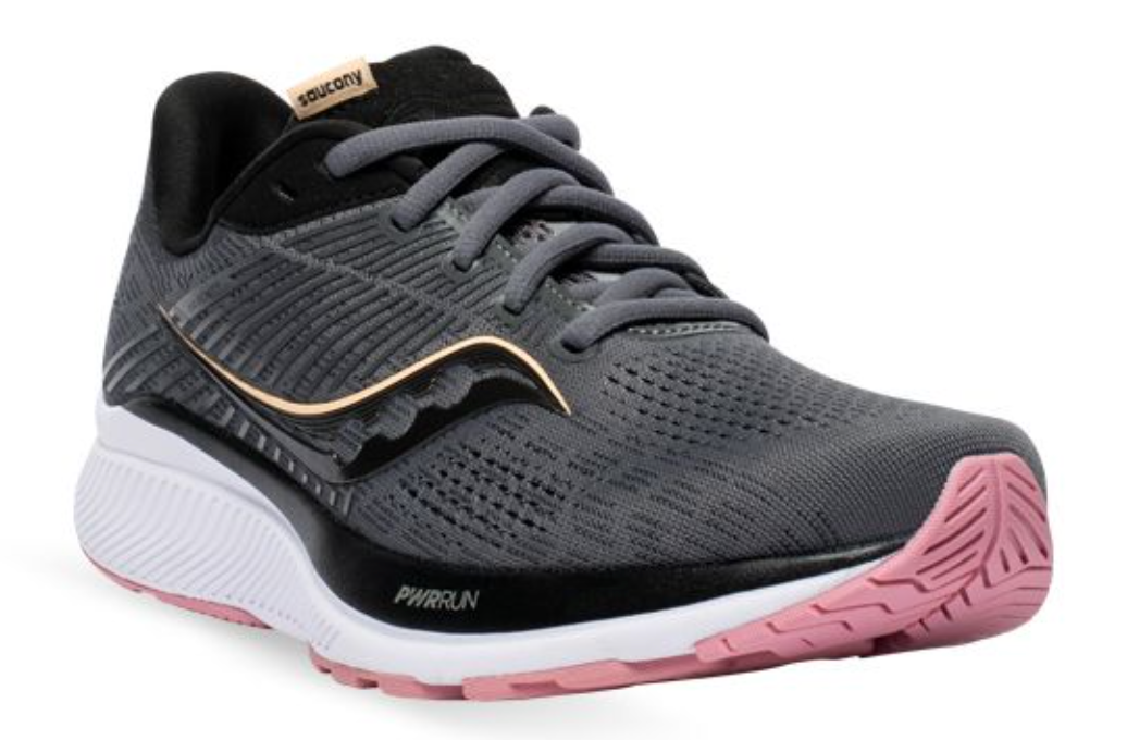 Saucony Womens Wide Guide 14 Shoes Runners Sneakers Running - Charcoal/Rose