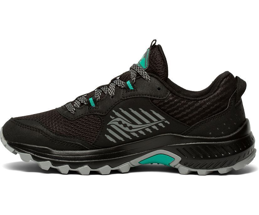 Saucony Excursion TR15 GTX Womens Running Shoes - Black/Jade Gris