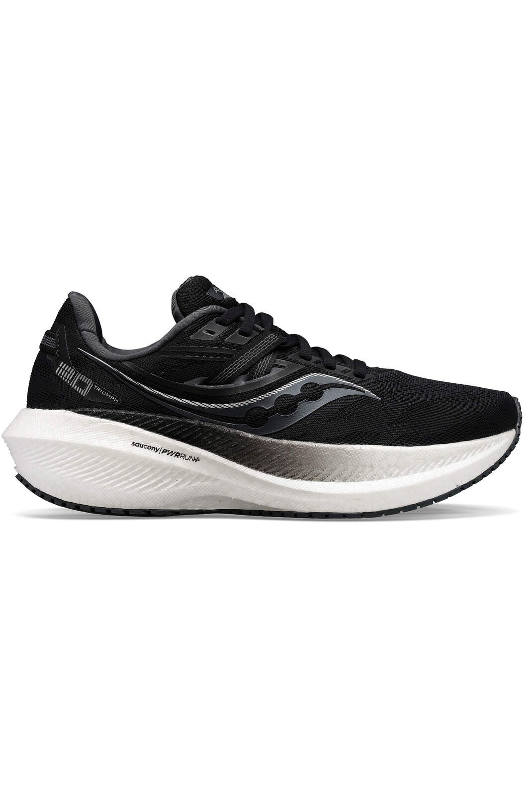 Saucony Triumph 20 Womens Running Shoes Sneakers Runners - Black/White