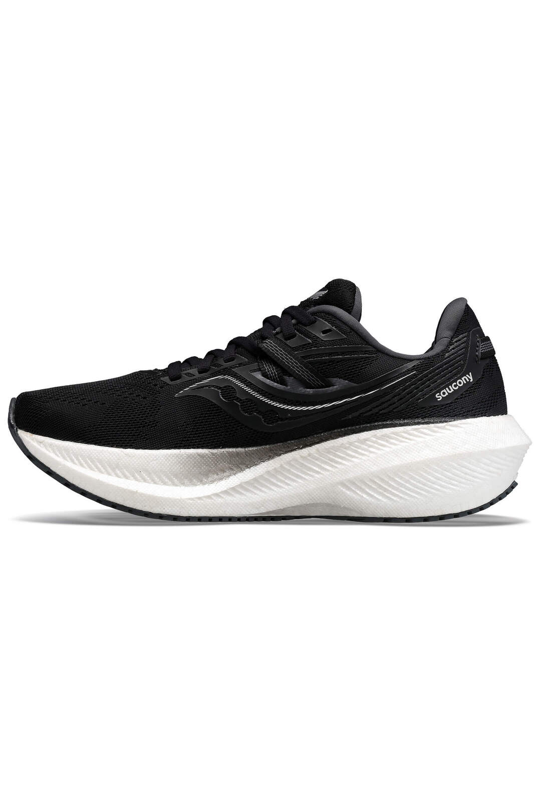 Saucony Triumph 20 Womens Running Shoes Sneakers Runners - Black/White