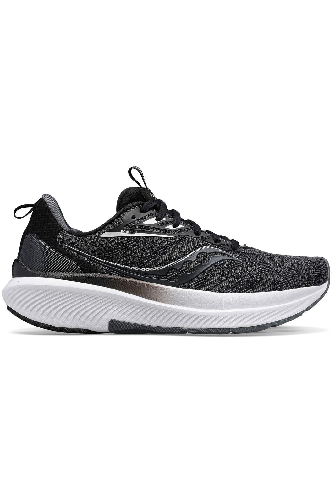 Saucony Womens Echelon 9 X-Wide Extra Wide Shoes Runners Sneakers in Black/White