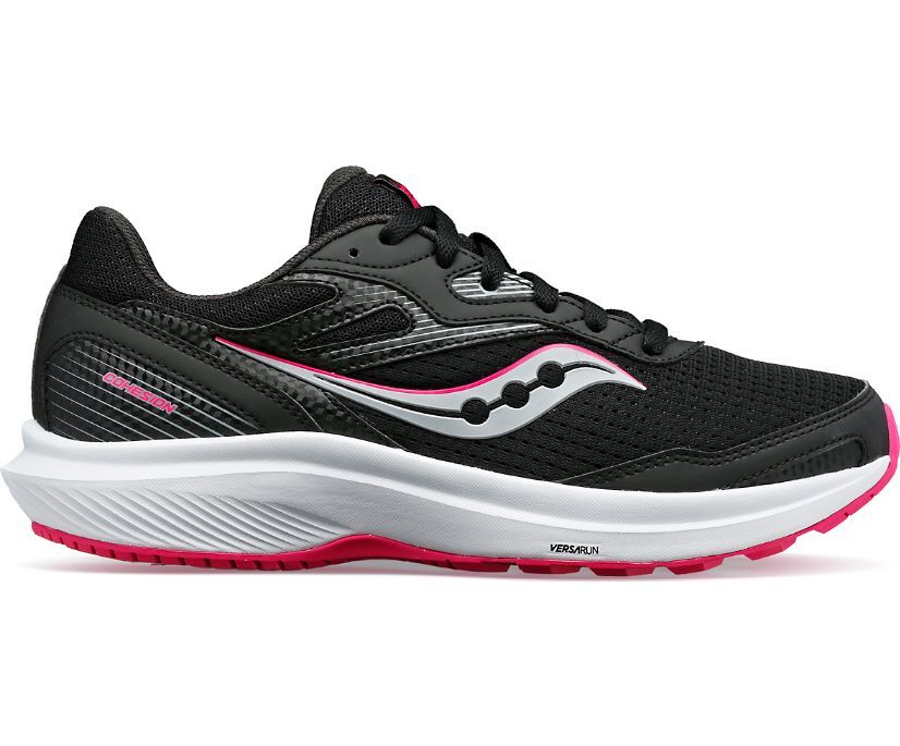 Saucony Womens Cohesion 16 VersaRun Sneakers Runners Shoes - Black/Fuchsia