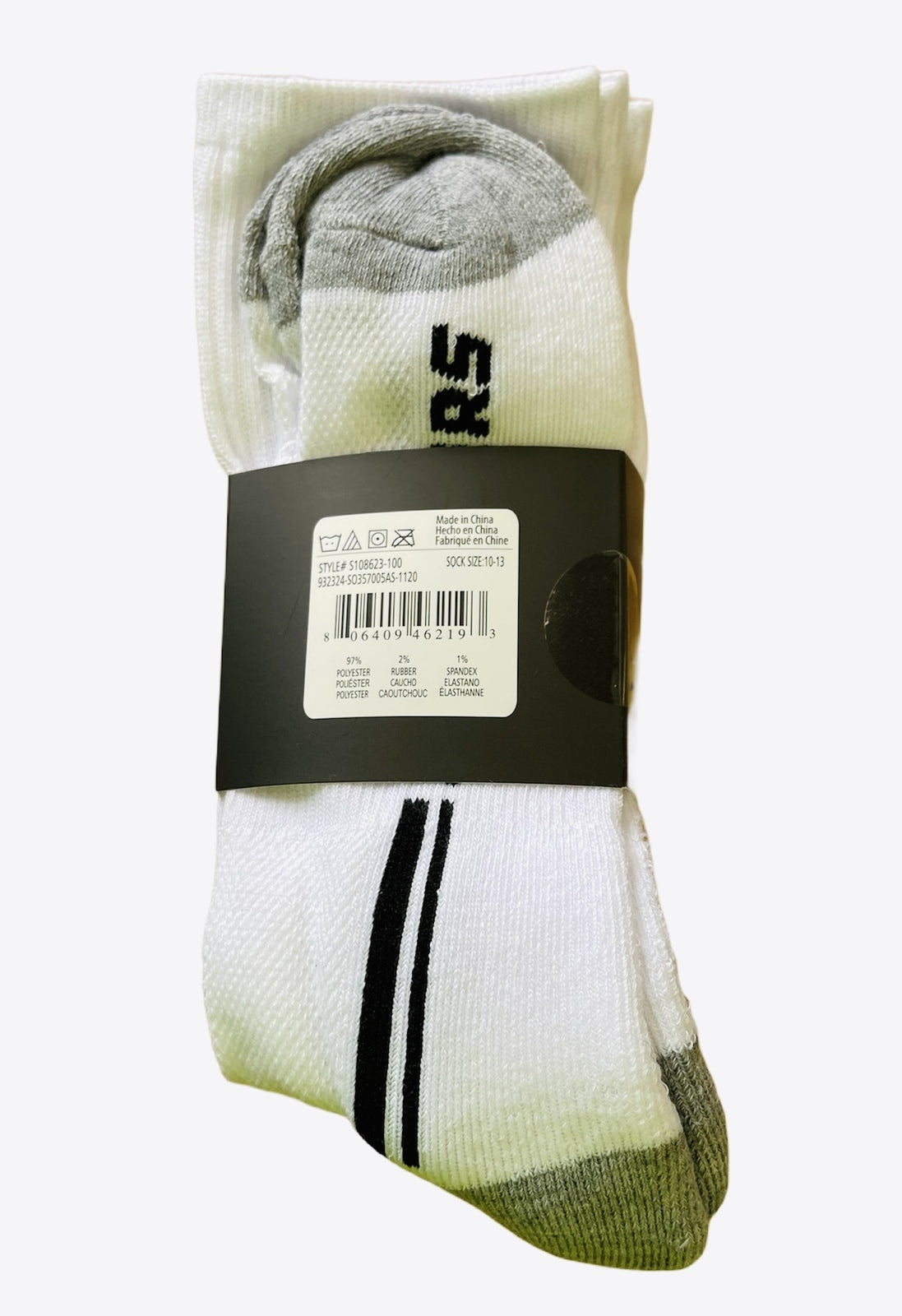 Skechers Sport 3 Pairs Mens Socks - White