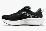 Saucony Womens Ride 17 Wide Shoes Sneakers Runners in Black/White