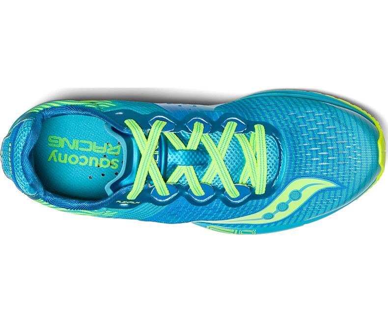 Saucony Women's TYPE A8 Racing Runners Sneakers Running Shoes - Blue/Citron